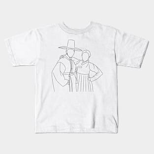 Our blooming youth line art Kids T-Shirt